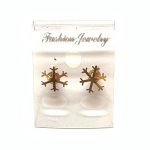 Gold Snowflake Earrings